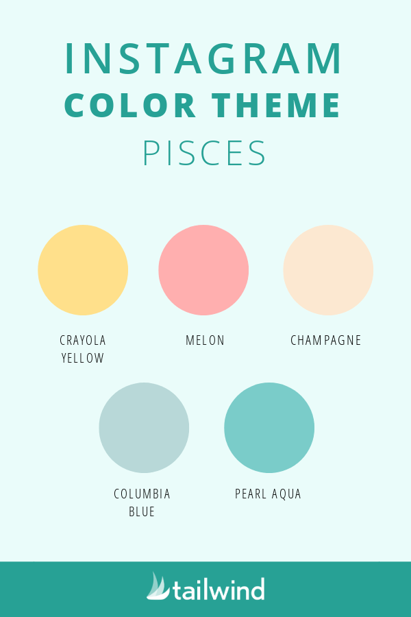 Pisces Instagram color scheme
