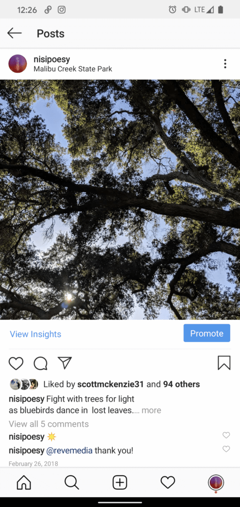 cool instagram picture idea - unexpected outdoors perspective
