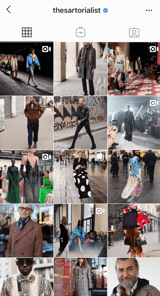 neutral instagram feed with color pops