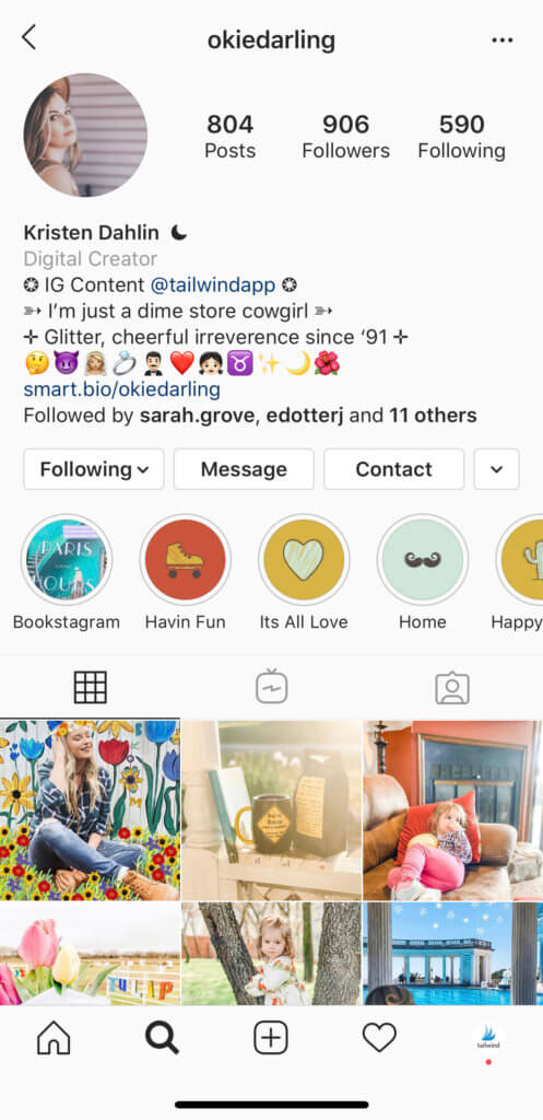 The Instagram contact button appears just under your Instagram bio and displays all the preferred contact methods you've included in your page. It does not allow you to link to other social networks.