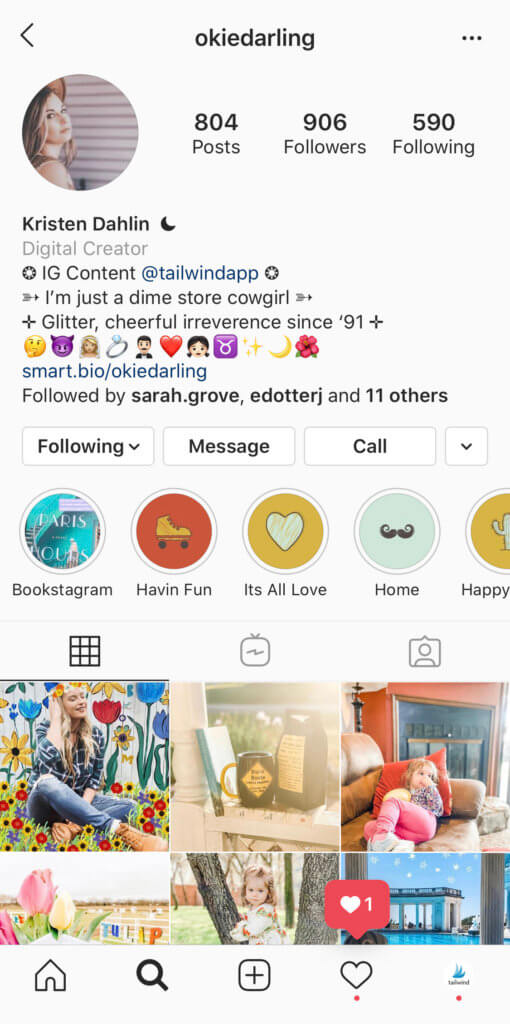 When you only include your phone number in your Instagram contact information, the button changes to read
