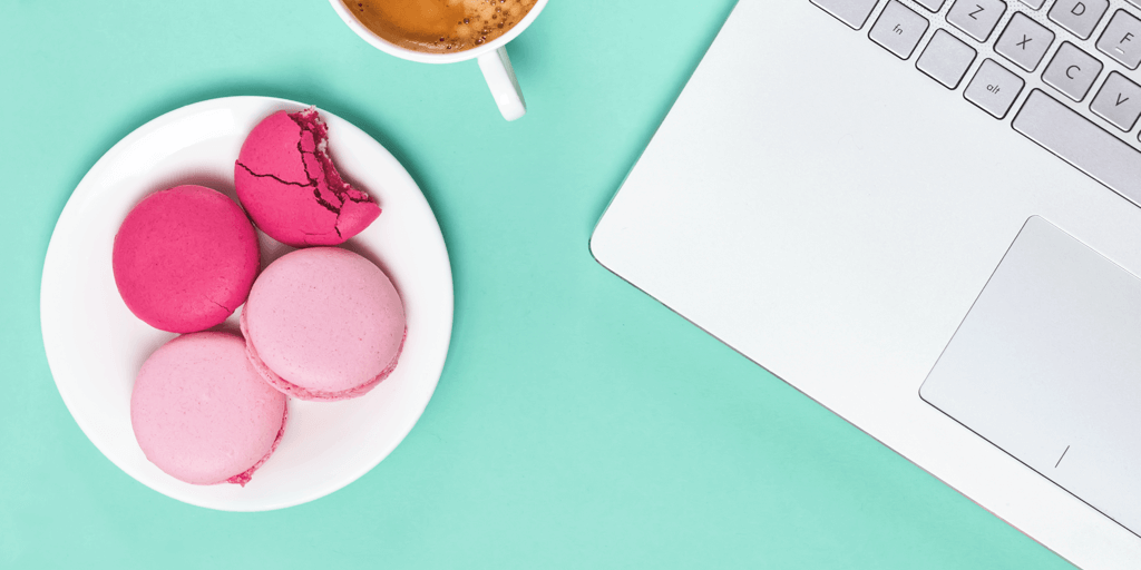 6 Ways to Define Your Unique Personal Brand header - plate of pink macarons on aqua background