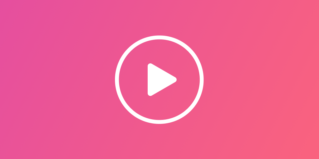 Play button on pink background 
