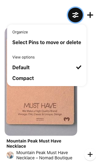 Tap edit on Pinterest and then Select Pins to Move or delete