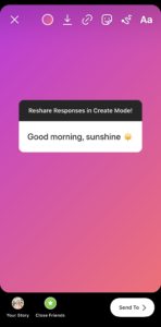 Repost a response to your Instagram Stories