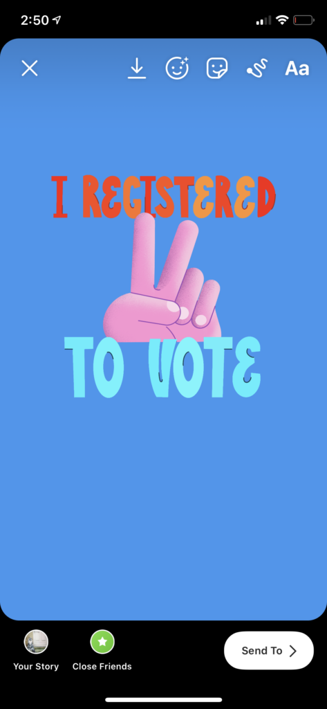 Sticker on Instagram Story