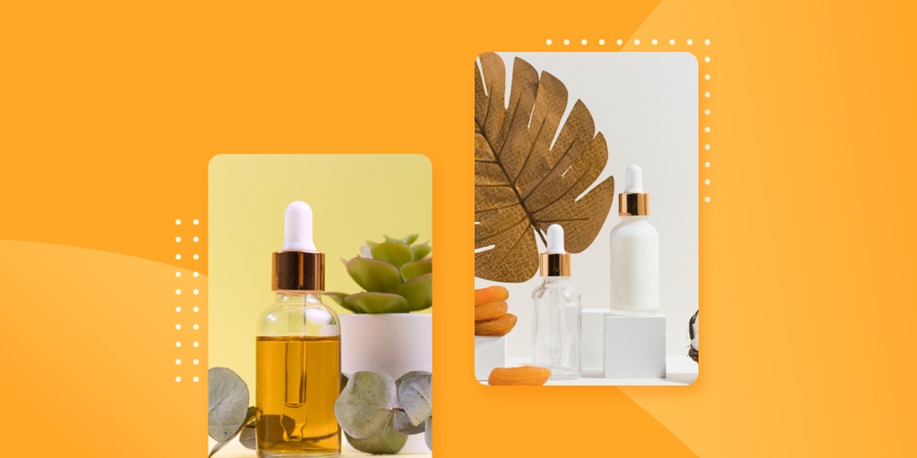 Improve your Shopify Product Photos - two product photos on an orange background