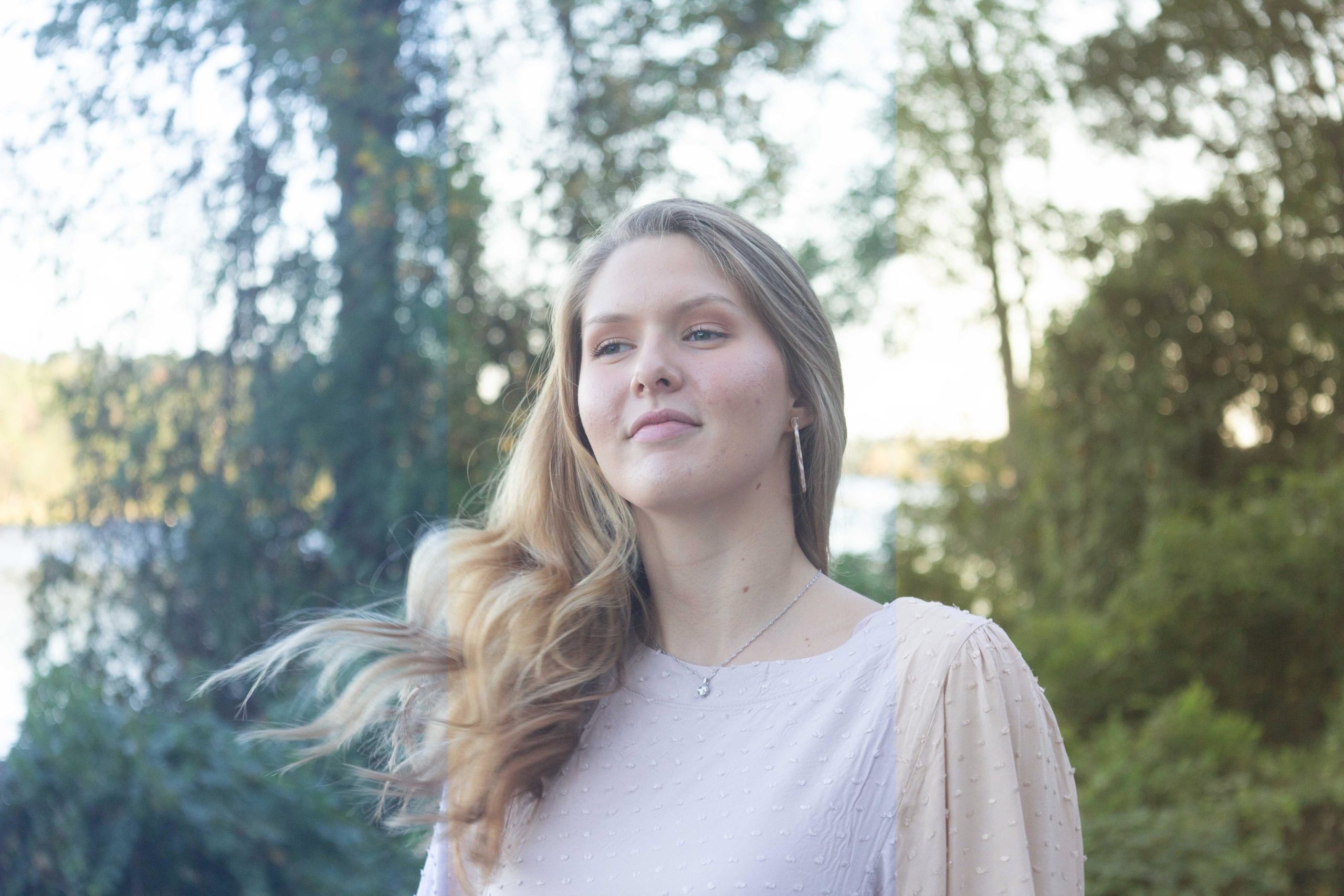 adjusting temperature for a light and airy photo edit