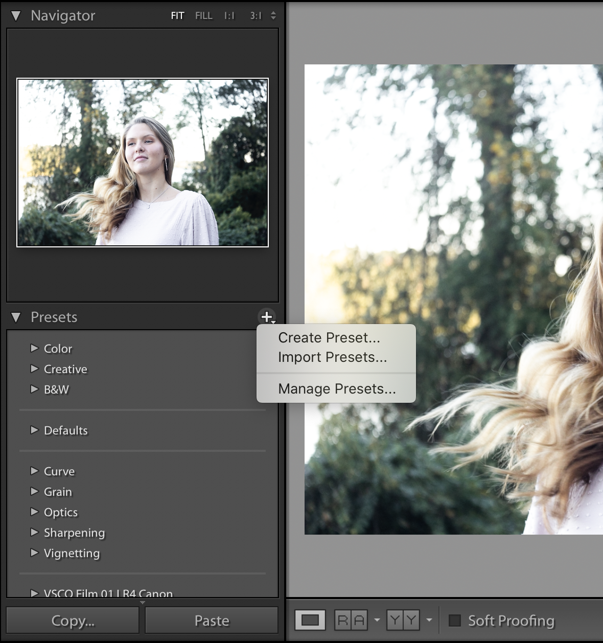 create light and airy preset in lightroom