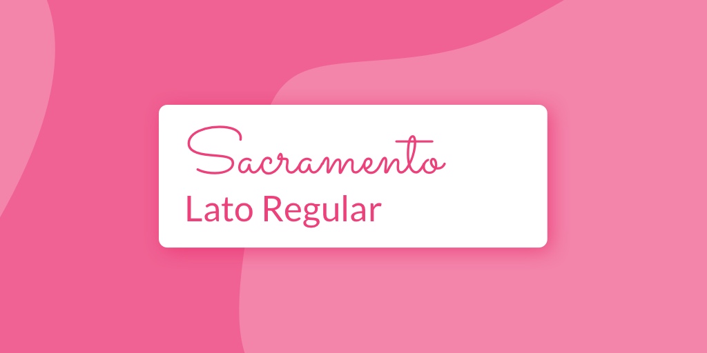 Script Sans Serif font pair