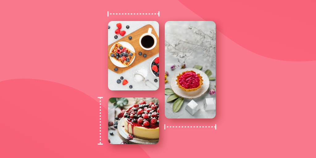 Pinterest image sizes on a pink background