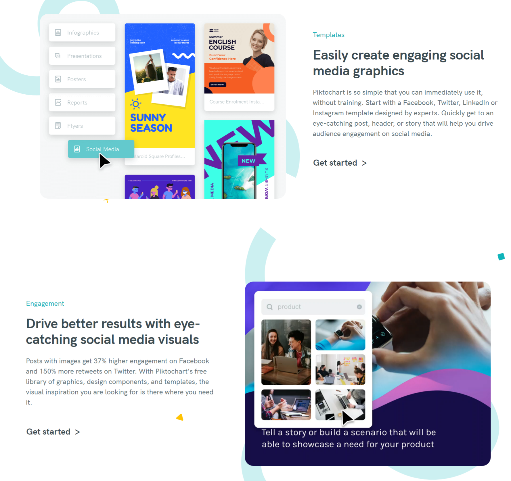 PiktoChart screenshot "20 Must Have Social Media Marketing Tools" blog post