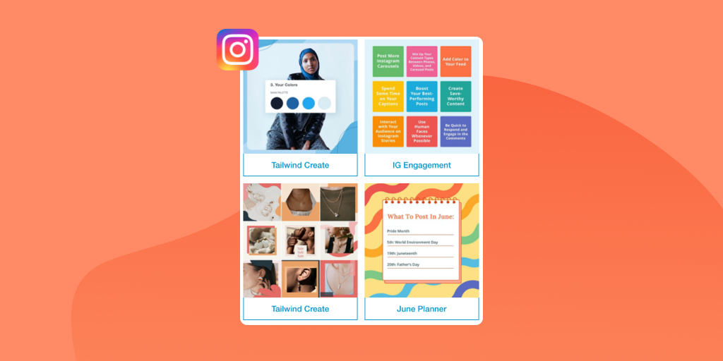How to Promote Your Blog Posts on Instagram, orange background, no text.