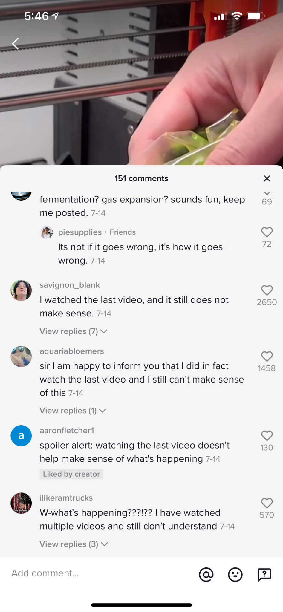 Confused comments on TikTok: "I watched the last video, and it still does not make sense." "W-what's happening???!?? I have watched multiple videos and still don't understand"