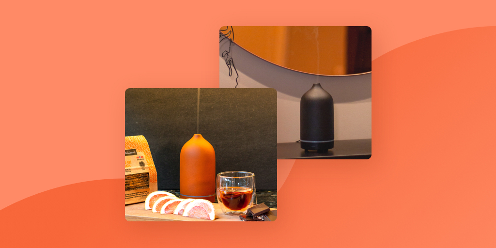 Image of diffusers on orange background
