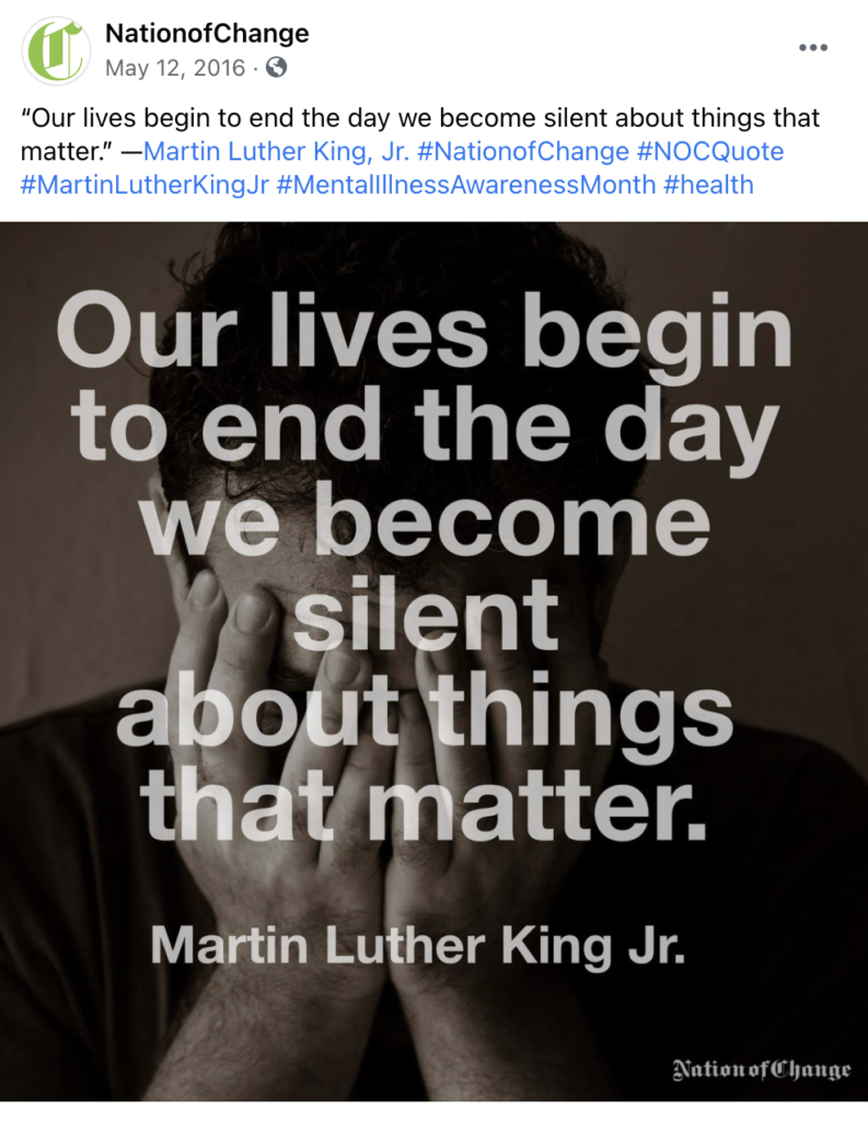 October Marketing Date blog post screenshot for mental illness awareness month