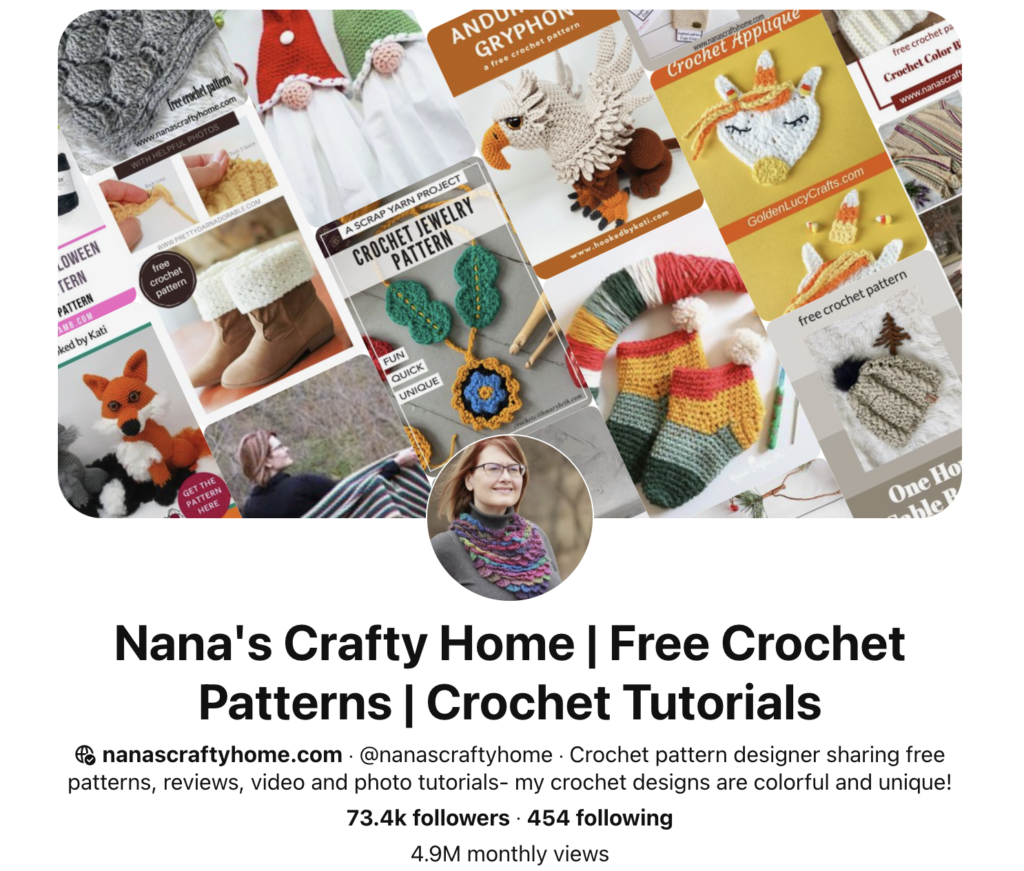 Nanas Crafty Home Pinterest screenshot
