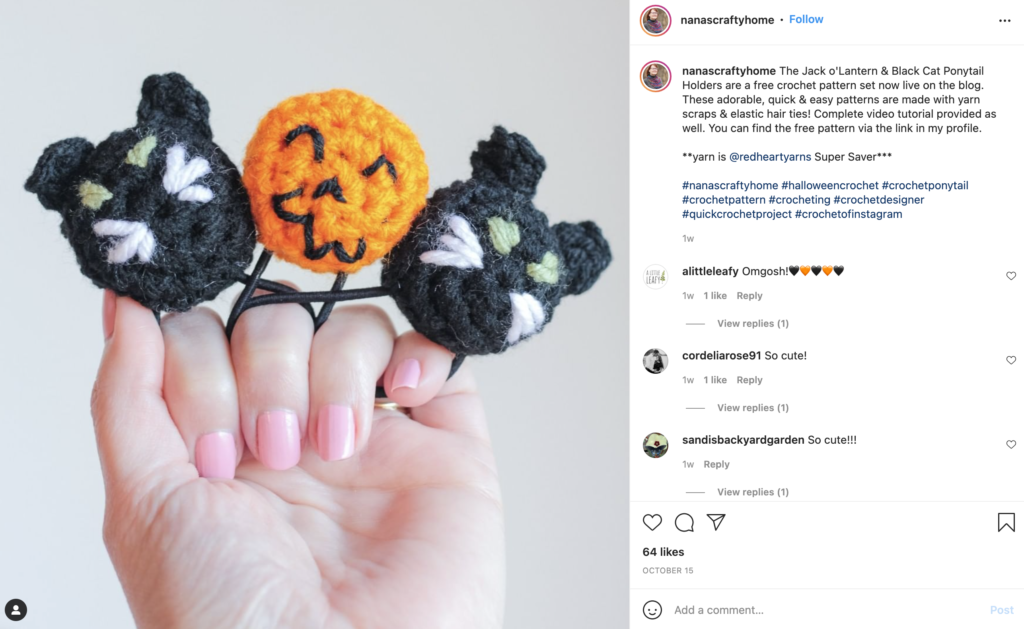 Nana's Crafty Home Instagram screenshot