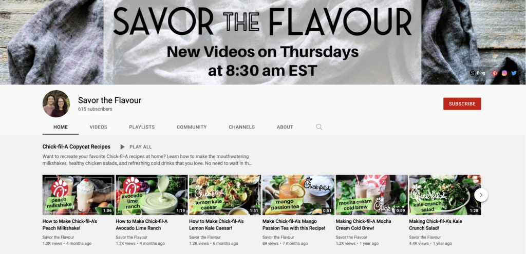 Savor the Flavour case study YouTube screenshot