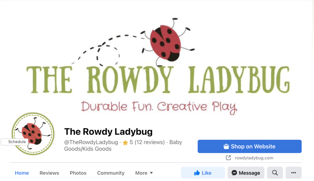 Jane Caldwell The Rowdy Ladybug Facebook screenshot