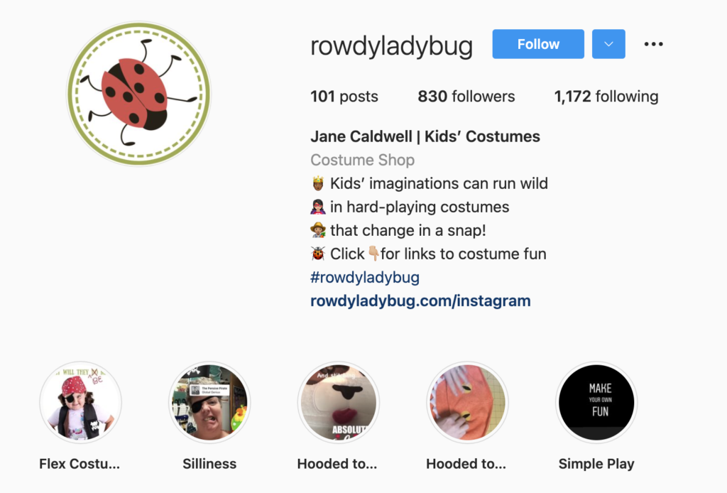Jane Caldwell The Rowdy Ladybug  Instagram screenshot