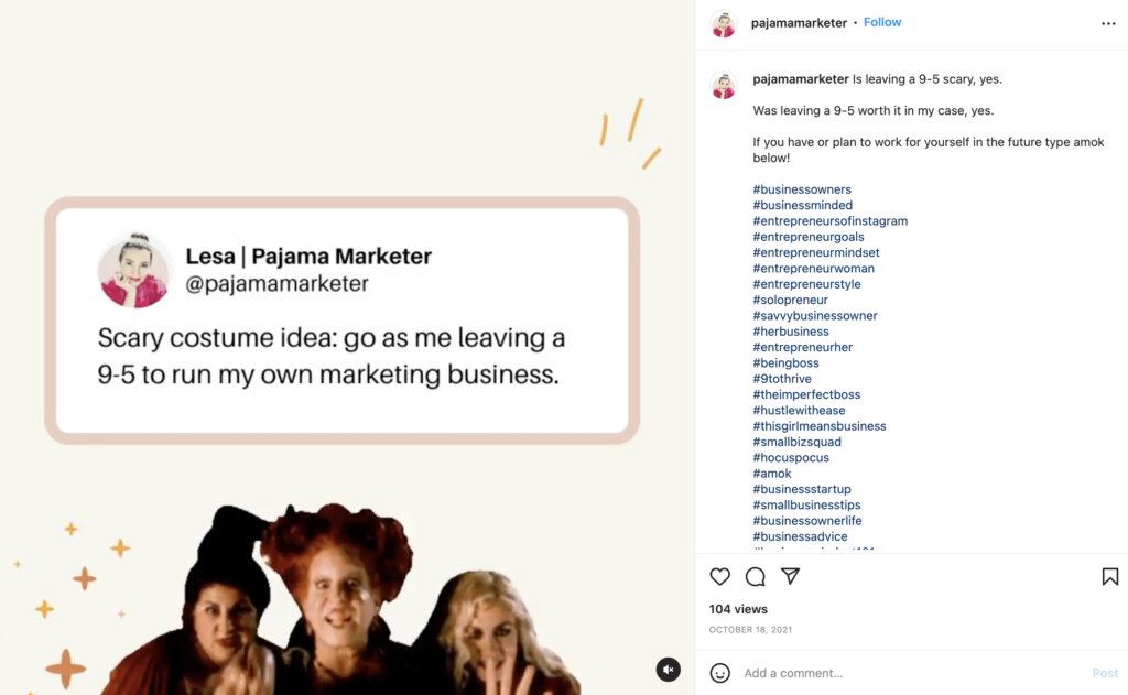 Pajama Marketer Case Study Instagram screenshot 3