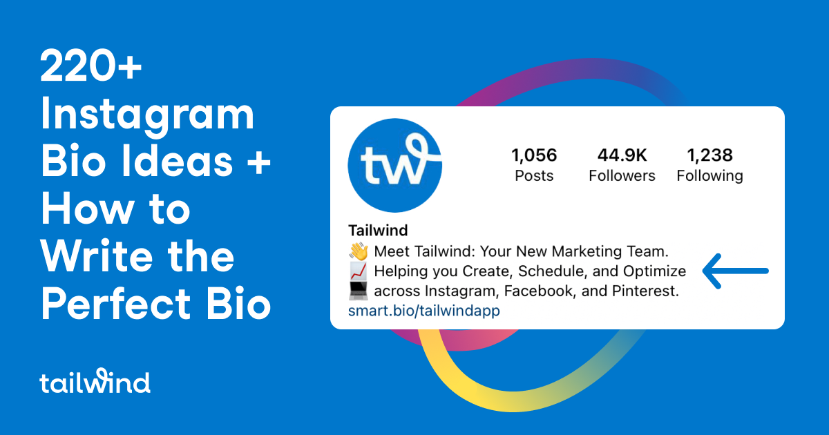 220+ Instagram Bio Ideas + How to Write the Perfect Bio [INFOGRAPHIC] -  Tailwind Blog